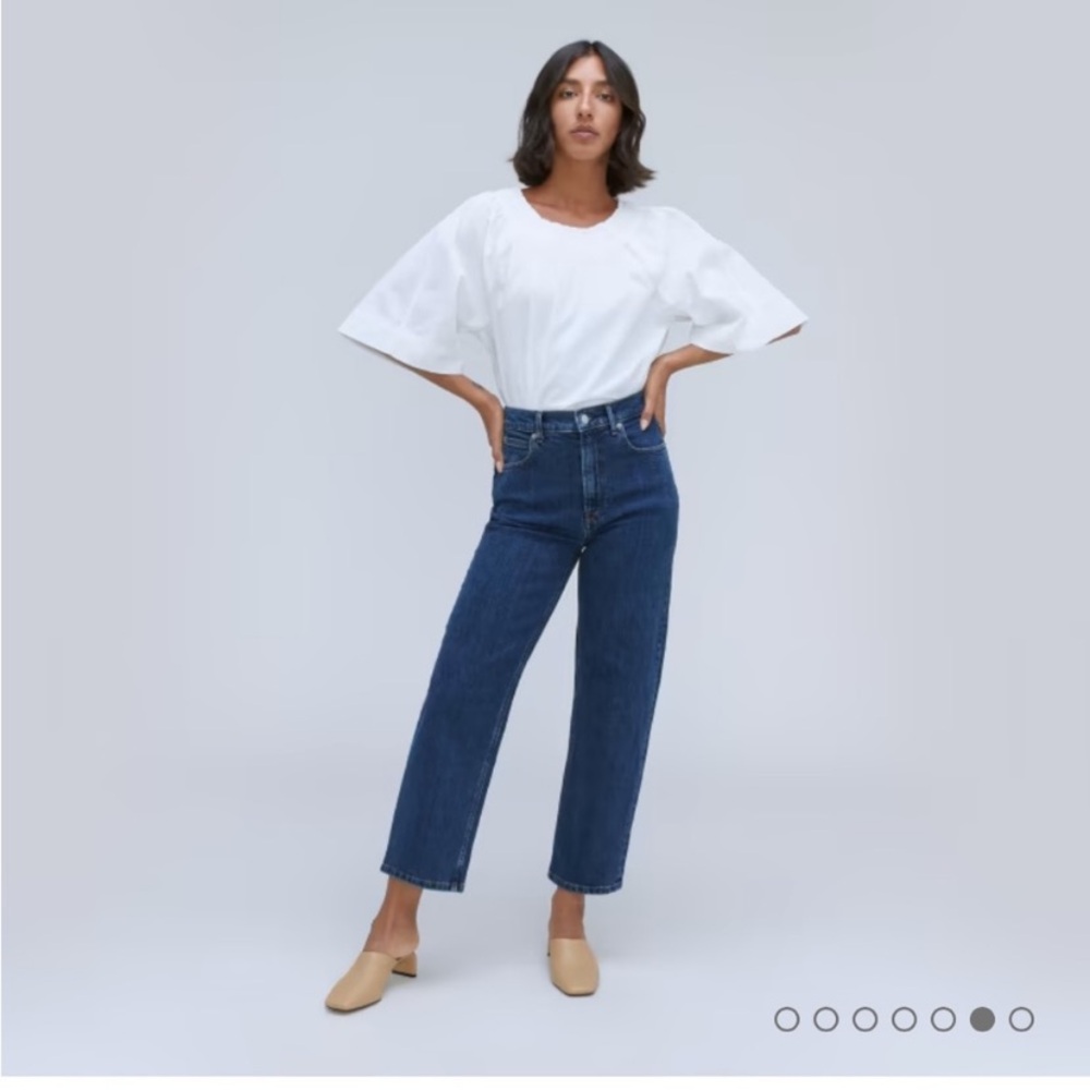 Everlane The-Way High Straight Leg Blue Jean Sz 26 Regular